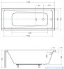 Besco Modern 170x70cm wanna prostokątna + obudowa + syfon #WAM-170-MO/#OAM-170-MO/19975